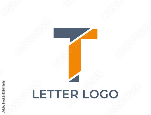 letter t logo design. typography alphabet logotype. isolated vector image