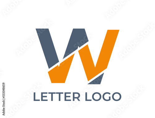 letter w logo design. alphabet brand identity logotype. creative isolated vector image