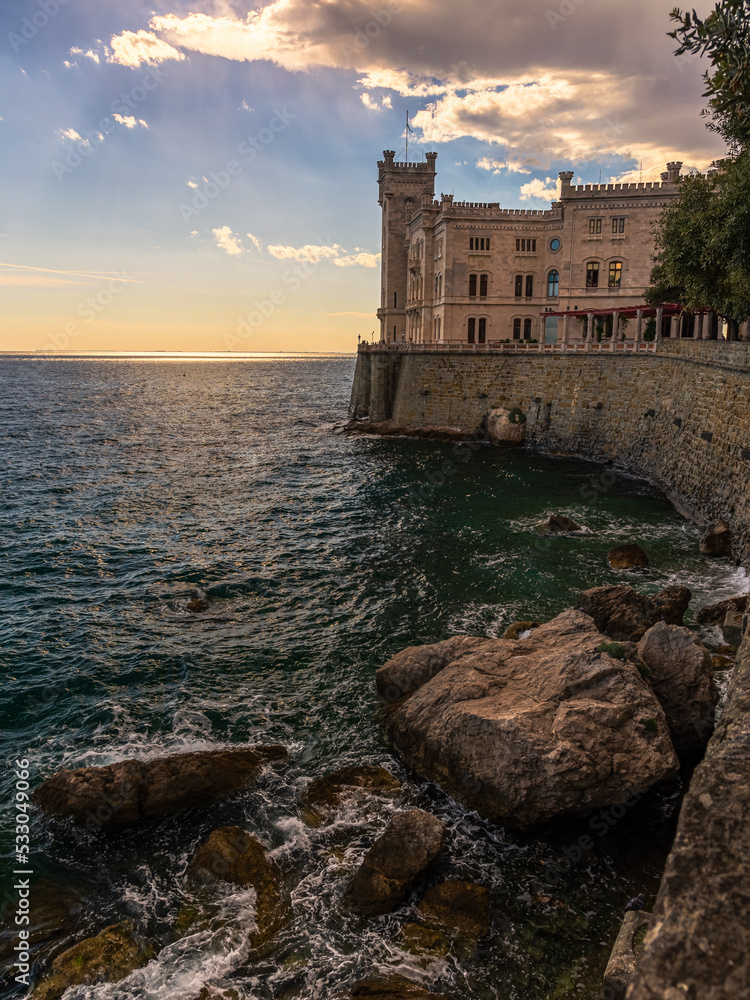 castle on the beach, Miramar Triest, Italy castle on the beach, Miramar Triest, Italy