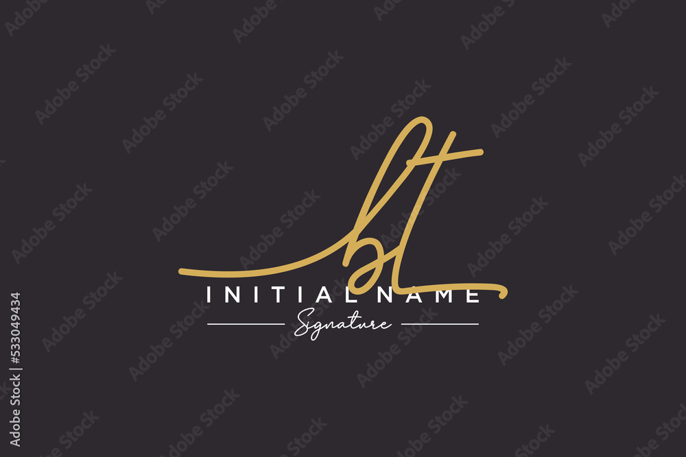 Initial BT signature logo template vector. Hand drawn Calligraphy lettering Vector illustration. Initial BT signature logo template vector. Hand drawn Calligraphy lettering Vector illustration.