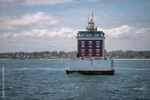 New London Ledge Lighthouse located in the Thames River in New London, Connecticut