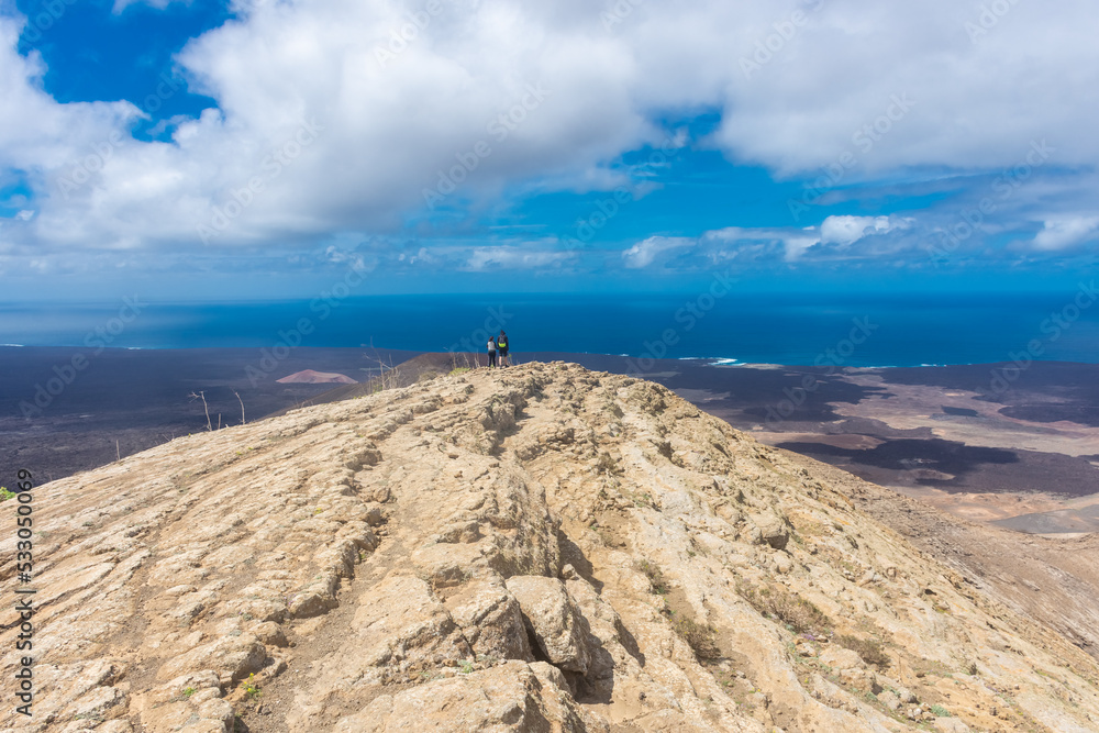 Top of Caldera Blanca Volcano, Lanzarote, Spain Top of Caldera Blanca Volcano, Lanzarote, Spain