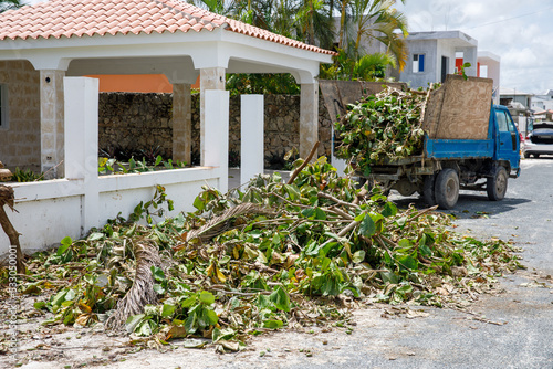 Consequences of Hurricane Fiona. Dominican Republic. Punta cana.