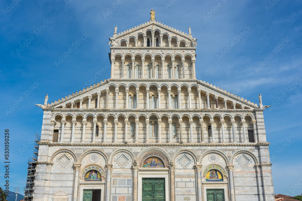 Facade of Pisa Cathedral, Tuscany,  Italy