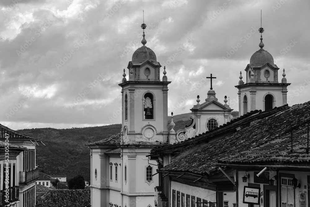 Late afternoon in the historic district of the World Heritage-listed town of Diamantina, Minas Gerais state, Brazil