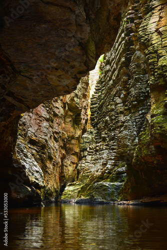 The narrow, scenic Cânion do Funil canyon, Presidente Kubitschek, Minas Gerais state, Brazil photo