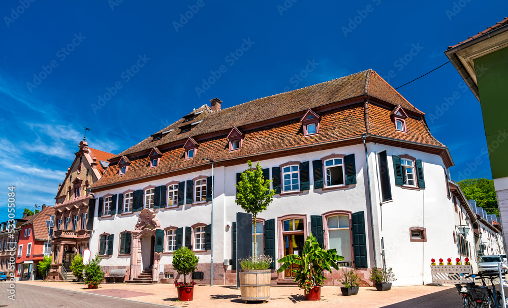 Architecture of Herbolzheim, a town in Baden-Wuerttemberg, Germany