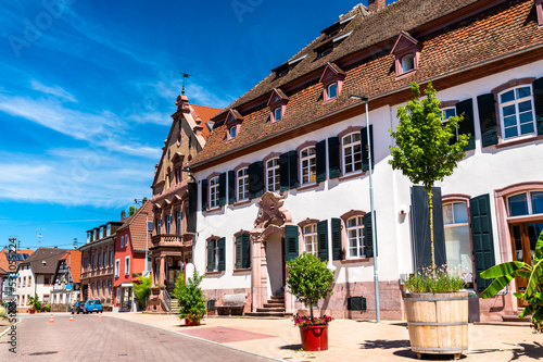 Fototapeta Naklejka Na Ścianę i Meble -  Architecture of Herbolzheim, a town in Baden-Wuerttemberg, Germany