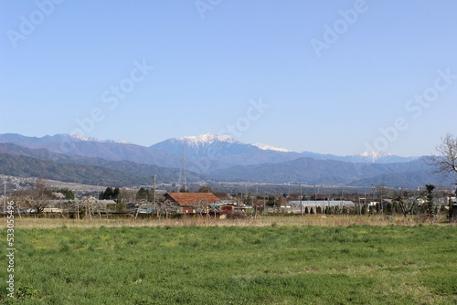 Countryside rural Japanese mountain town