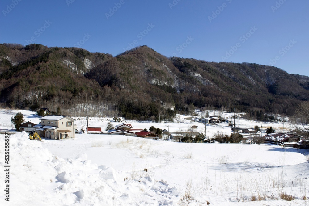 Snowy hill in Kiso, Nagano