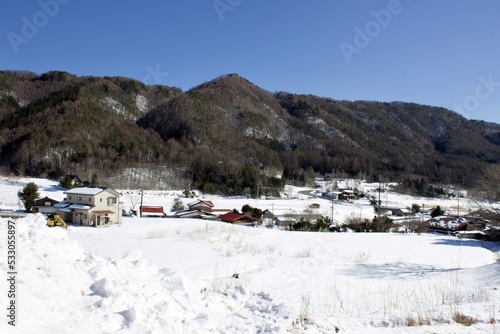 Snowy hill in Kiso  Nagano