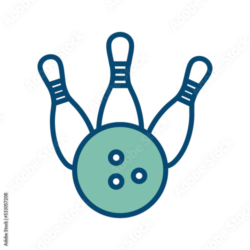 bowling icon vector design template in white background