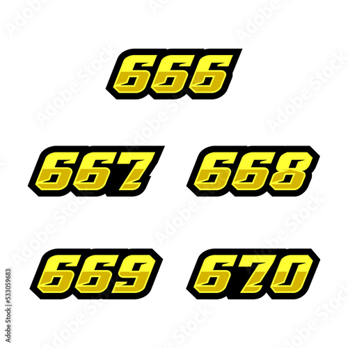 Racing Number Logo Design Vector