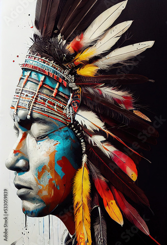 Fototapeta native american person