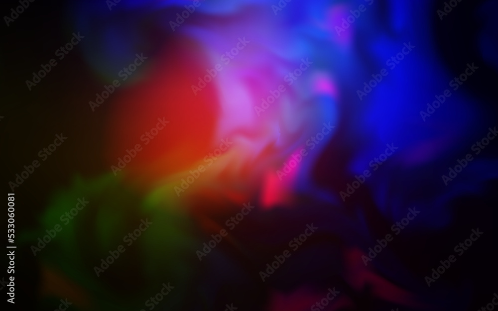 Dark Pink, Red vector colorful blur backdrop.