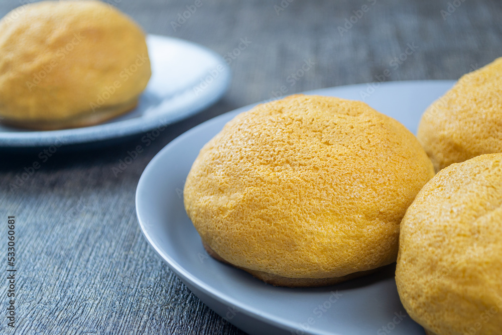 Mexican Coffee Bun, Sweet bun with coffee topping and butter filling Mexican Coffee Bun, Sweet bun with coffee topping and butter filling