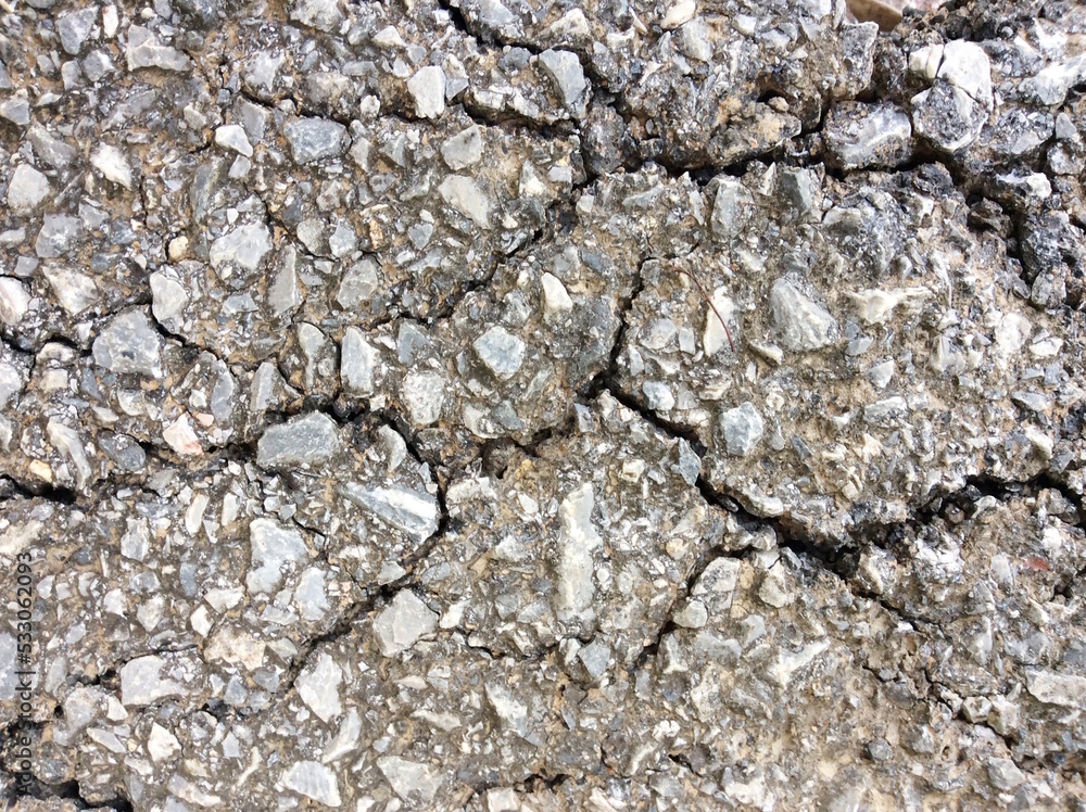 Cracked concrete texture closeup background Cracked concrete texture closeup background