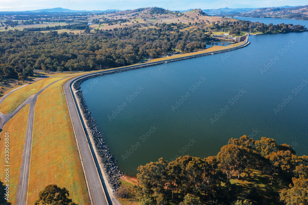 Aerial view of Lake Hume