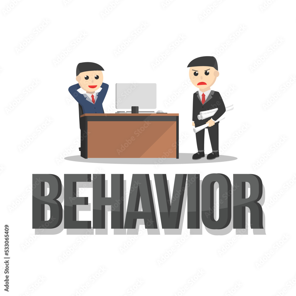 business behavior character on white background business behavior character on white background