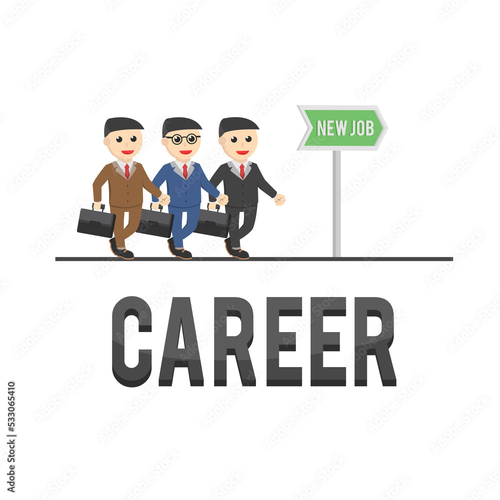 business career design character on white background business career design character on white background