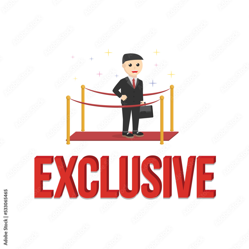 Fototapeta premium business exclusive design character on white background