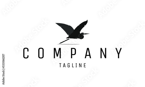 stork logo icon symbol design