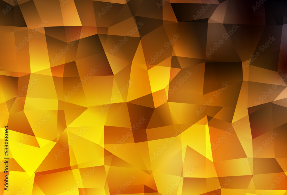 Dark Orange vector abstract polygonal pattern. Dark Orange vector abstract polygonal pattern.