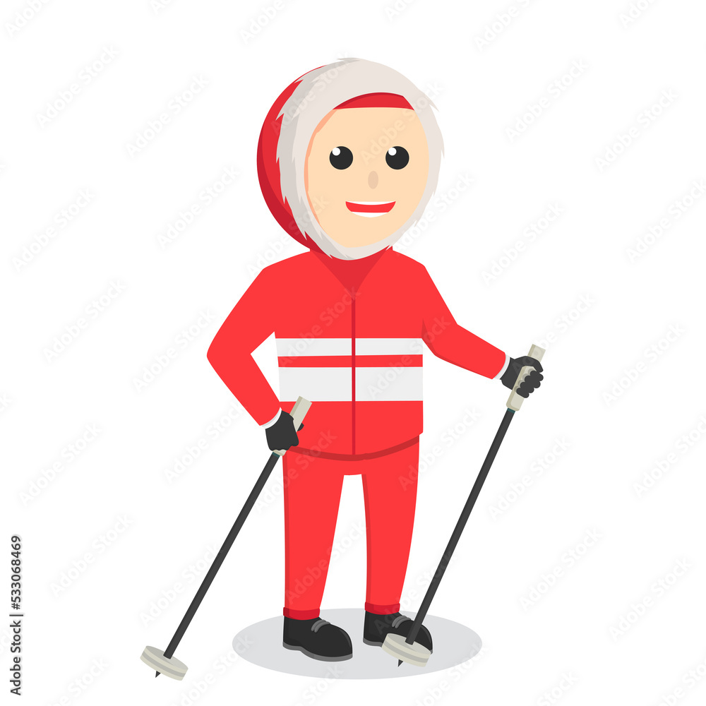 polar explorer design character on white background polar explorer design character on white background