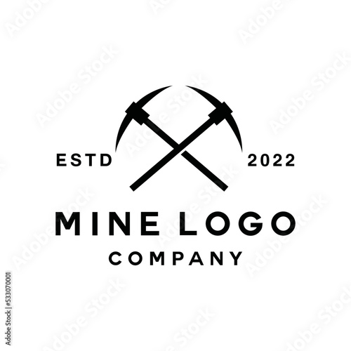 Mine Industry Logo vector design graphic emblem