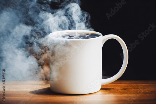 Hot streaming a coffee cup