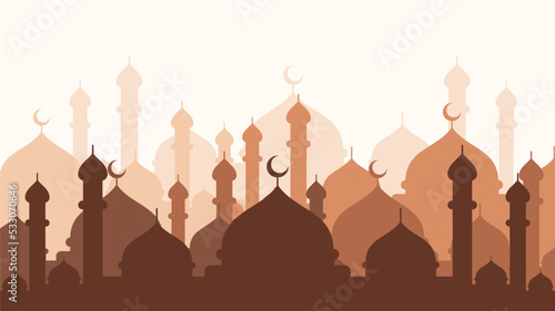 mosque background with subtle neutral color photo