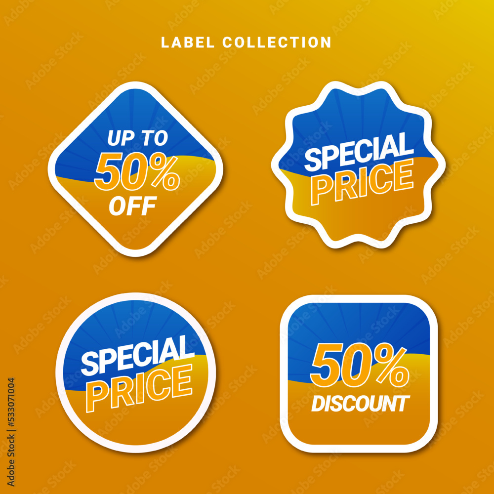 Vector design spice tag label collection for Advertising and promotion product