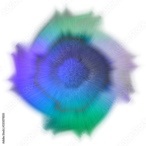 An abstract transparent iridescent burst element.