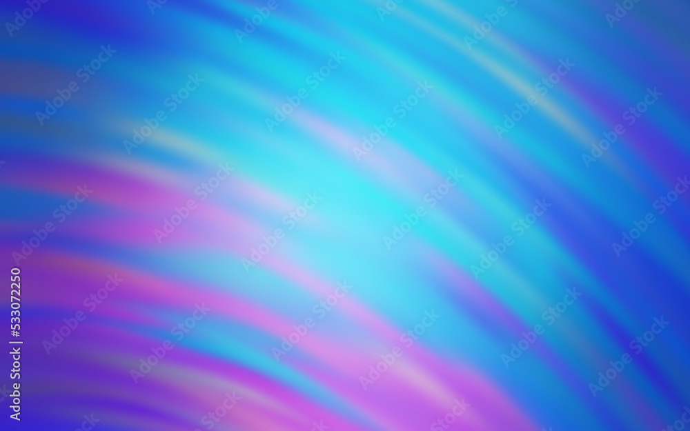 Obraz premium Light Pink, Blue vector background with curved lines.