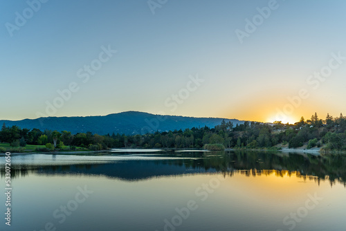 Sunset at Vasona Lake Park, Los Gatos, California