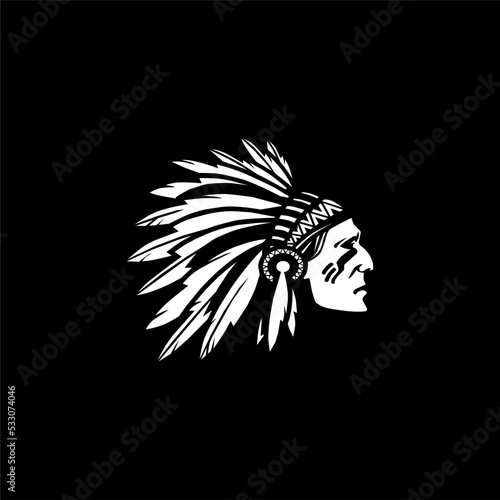 American Indian Chief Logo for use american indian heritage day event