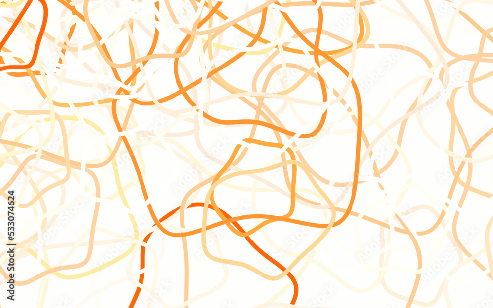 Obraz premium Light Orange vector texture with abstract forms.