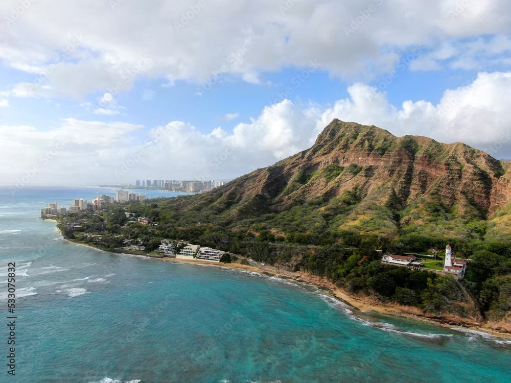 Diamond Head Crater and Lighthouse, Side View 4