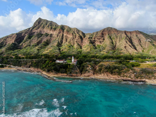 Diamond Head Crater and Lighthouse, Side View 3