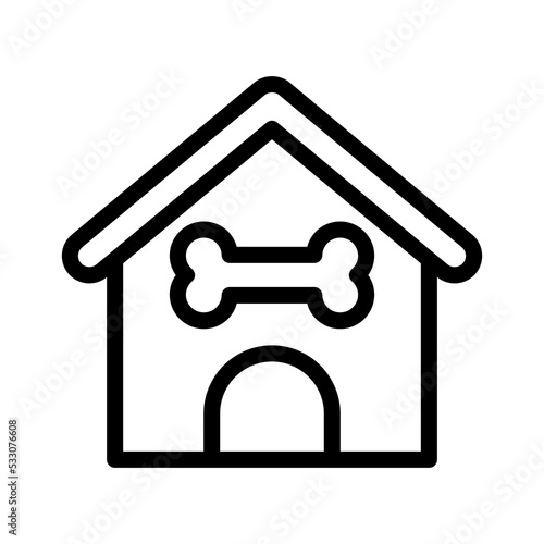 kennel line icon illustration vector graphic

