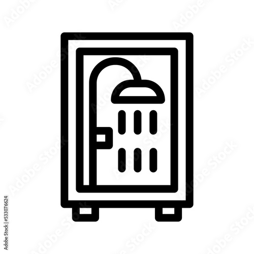 shower line icon illustration vector graphic