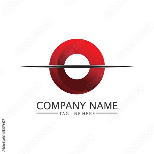 O ring logo business and circle logo design vector