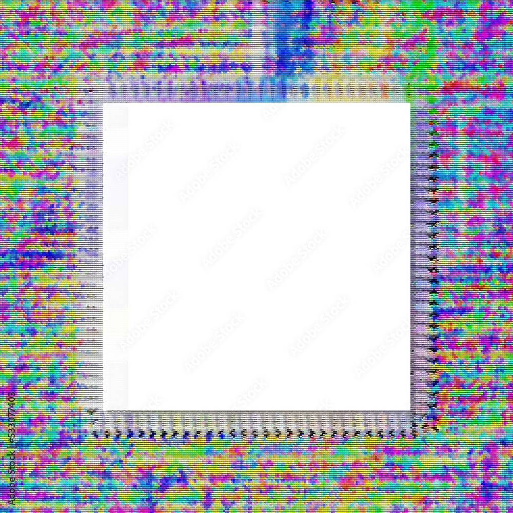 Abstract transparent glitch art texture element. Abstract transparent glitch art texture element.