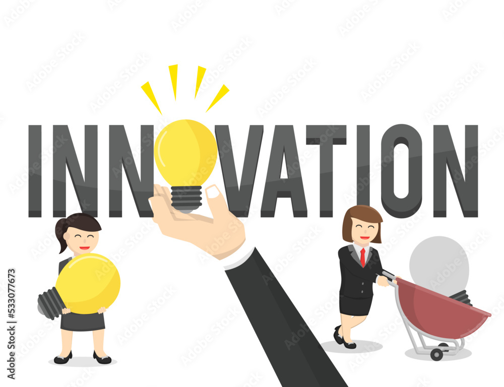 business woman innovation character design character on white background business woman innovation character design character on white background