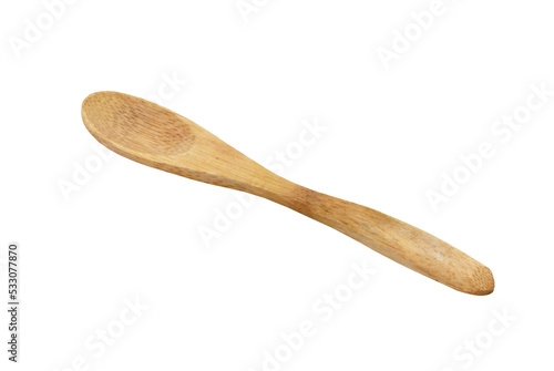 Wooden salad spoon on transparent Background