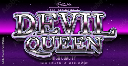 Editable text style effect - Devil Queen text style theme.