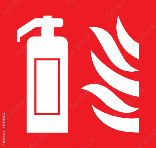Fire Extinguisher symbol sign. Signs for fire safety.