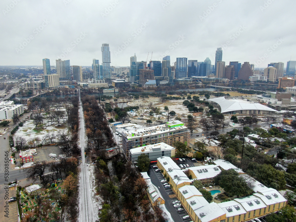 Austin, Texas during a snow storm 16