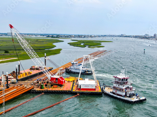 Dredging, Bank's Channel, North Carolina photo