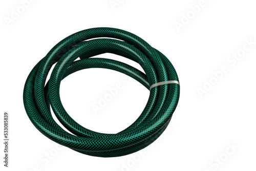 Green Hose on a white background.